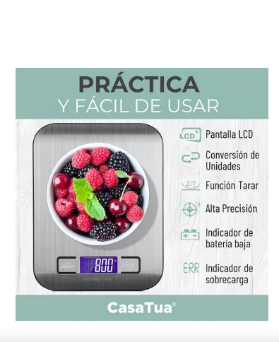 Miniatura 2 de Bascula para cocina metálica